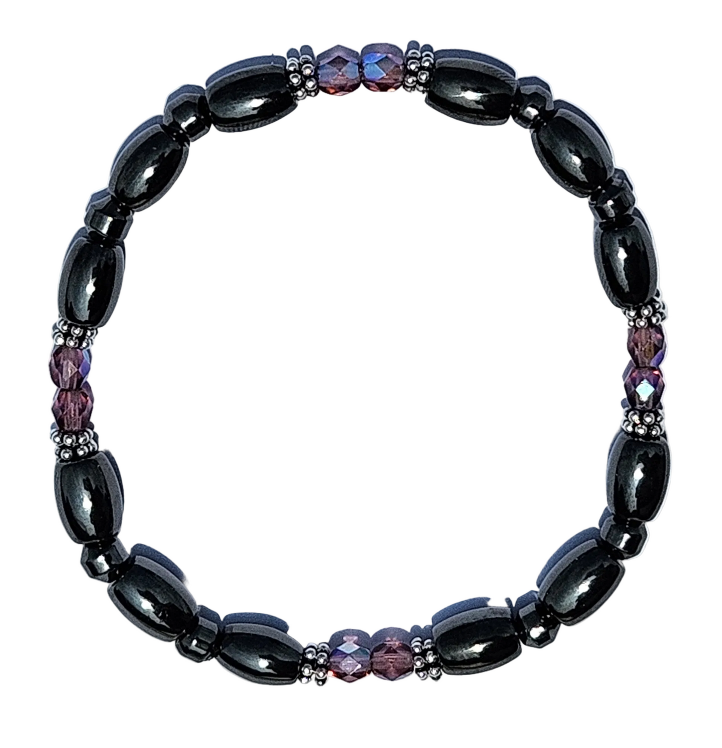 Czech Crystal Magnetic Bracelet with Sterling Silver