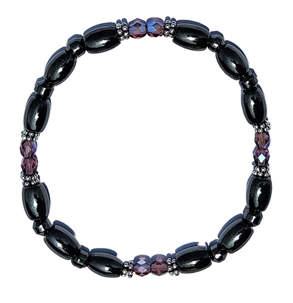 Czech Crystal Magnetic Bracelet with Sterling Silver