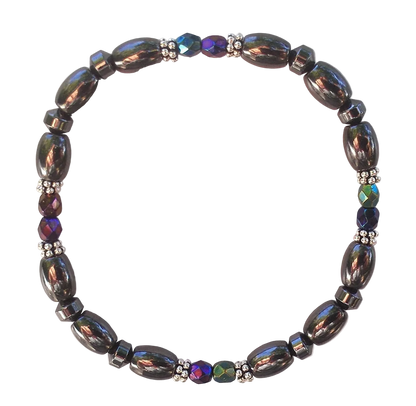 Czech Crystal Magnetic Bracelet with Sterling Silver