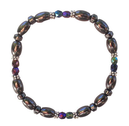 Czech Crystal Magnetic Bracelet with Sterling Silver