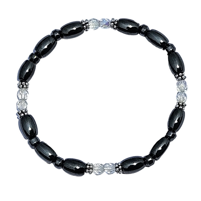 Czech Crystal Magnetic Bracelet with Sterling Silver