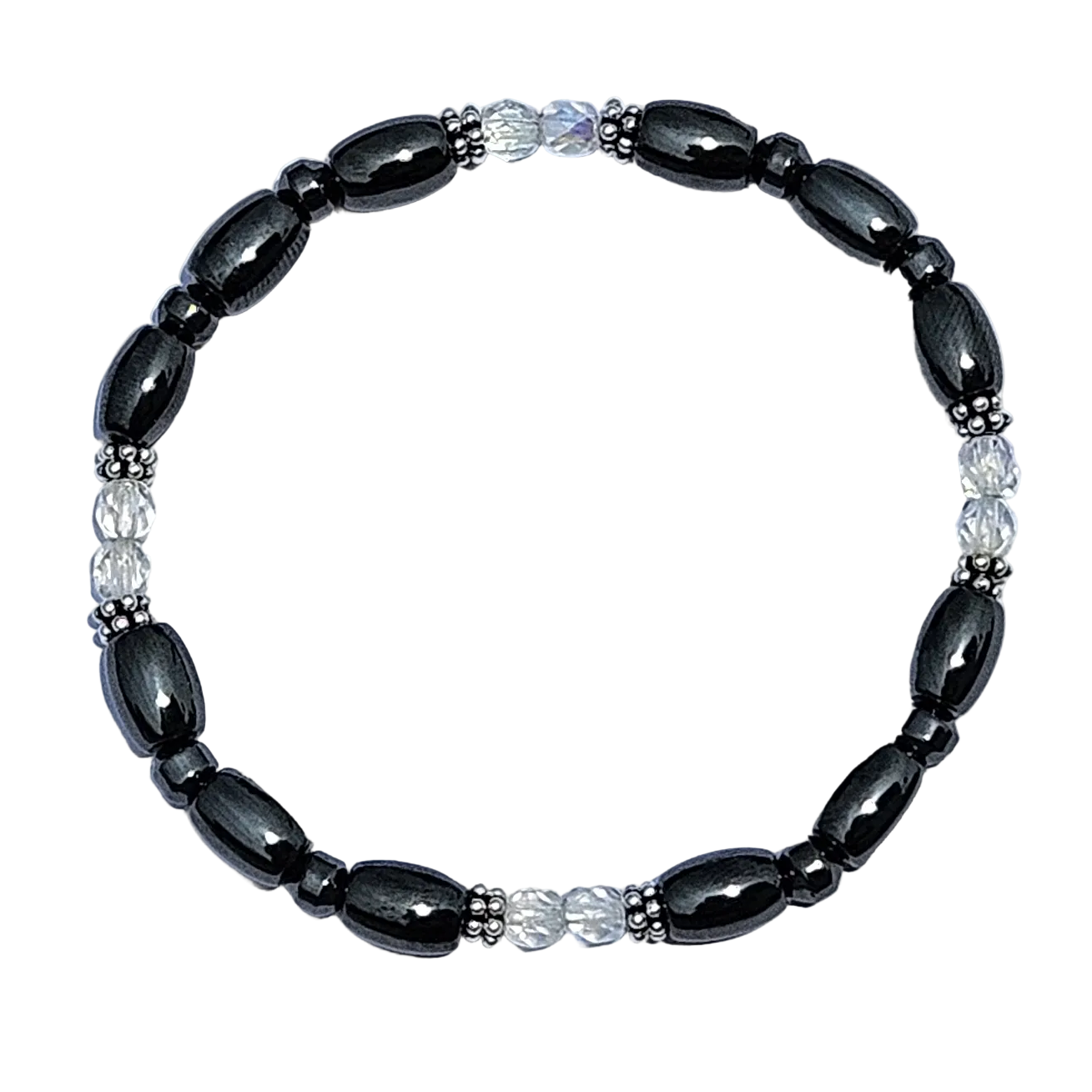 Czech Crystal Magnetic Bracelet with Sterling Silver