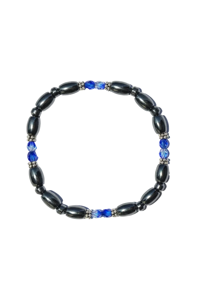 Czech Crystal Magnetic Bracelet with Sterling Silver