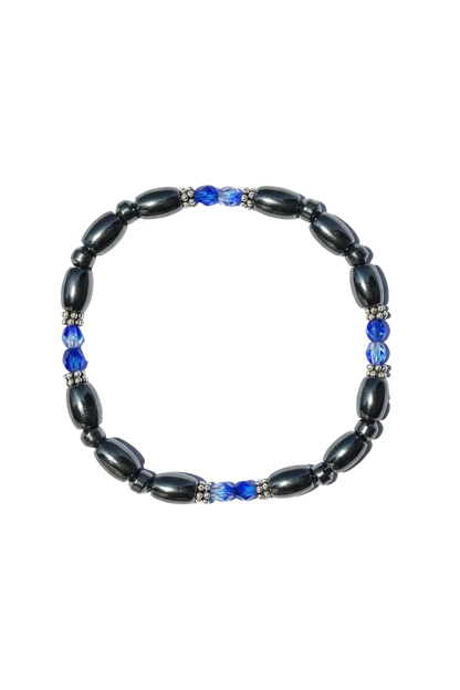 Czech Crystal Magnetic Bracelet with Sterling Silver