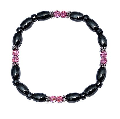 Czech Crystal Magnetic Bracelet with Sterling Silver