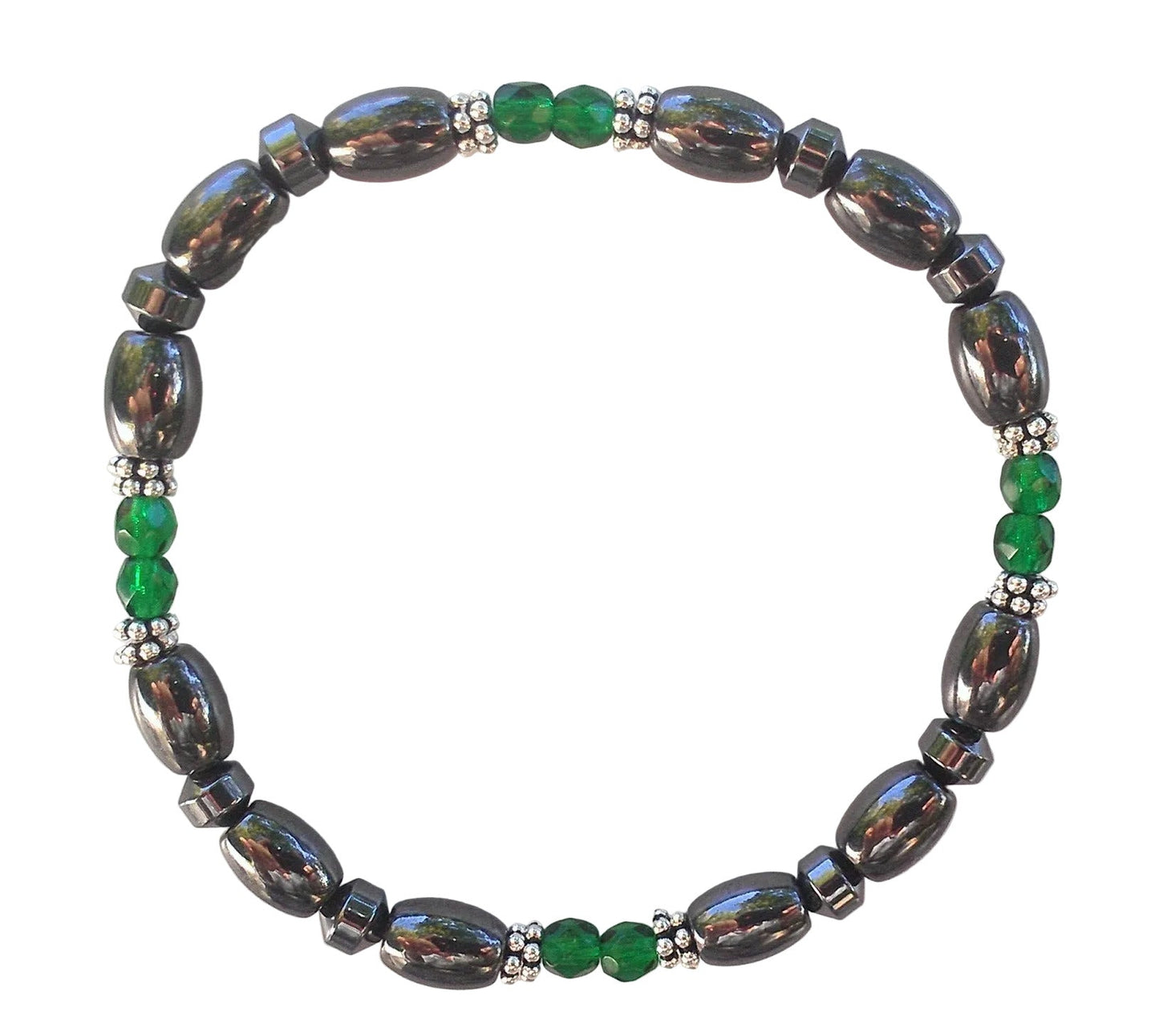 Czech Crystal Magnetic Bracelet with Sterling Silver