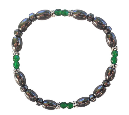 Czech Crystal Magnetic Bracelet with Sterling Silver
