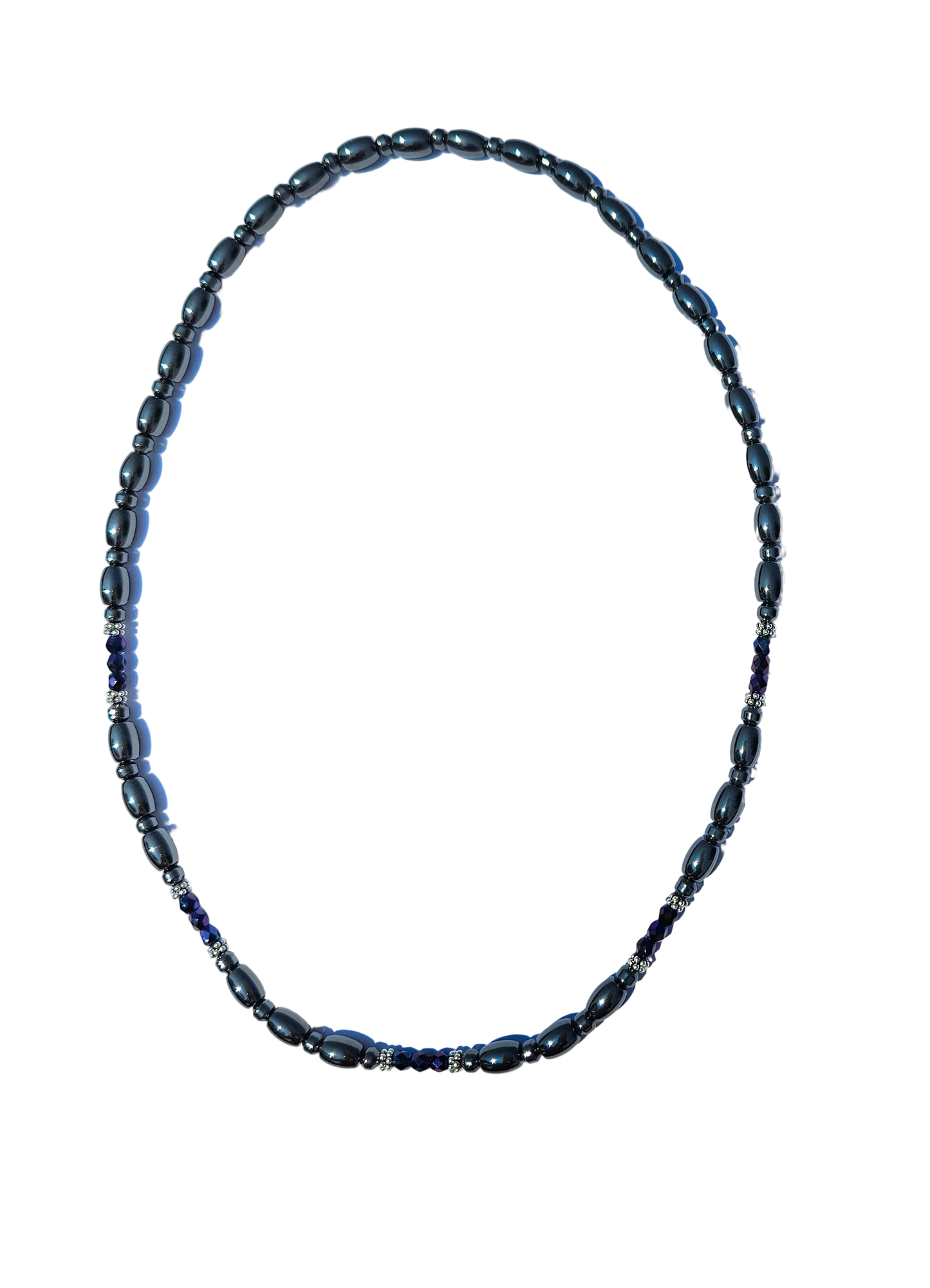 Czech Crystal Magnetic Necklace with Sterling Silver