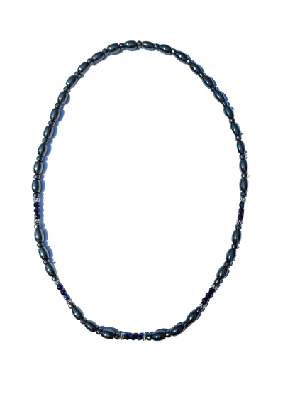 Czech Crystal Magnetic Necklace with Sterling Silver