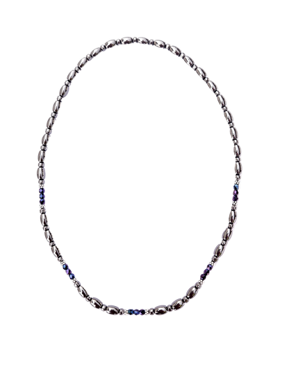 Czech Crystal Magnetic Necklace with Sterling Silver