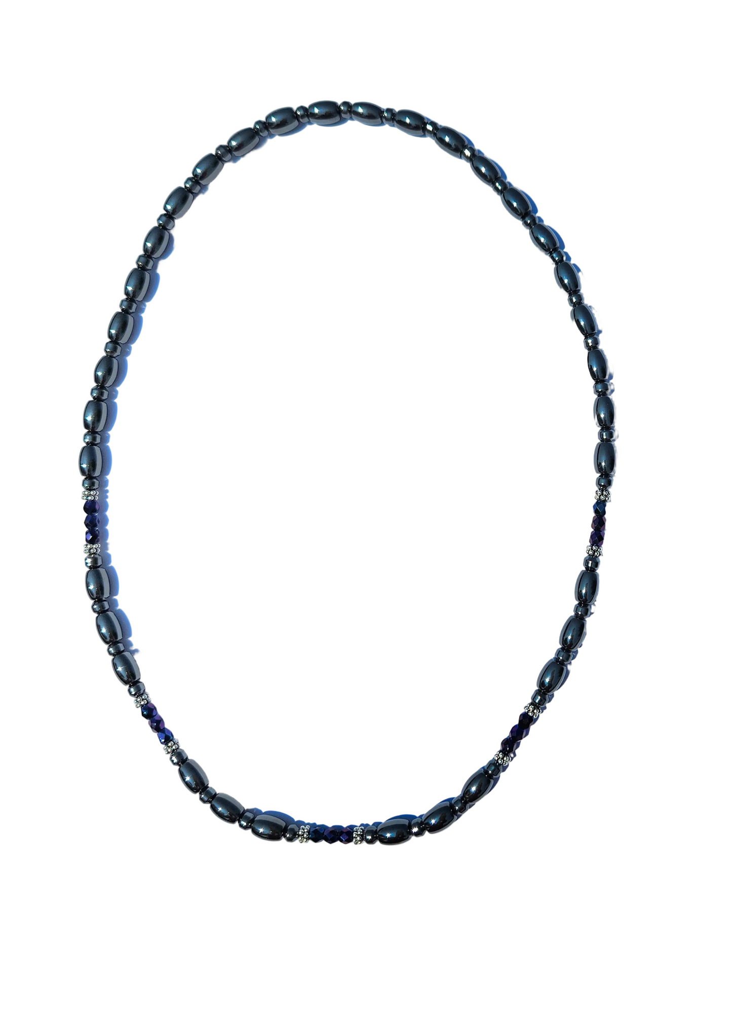 Czech Crystal Magnetic Necklace with Sterling Silver