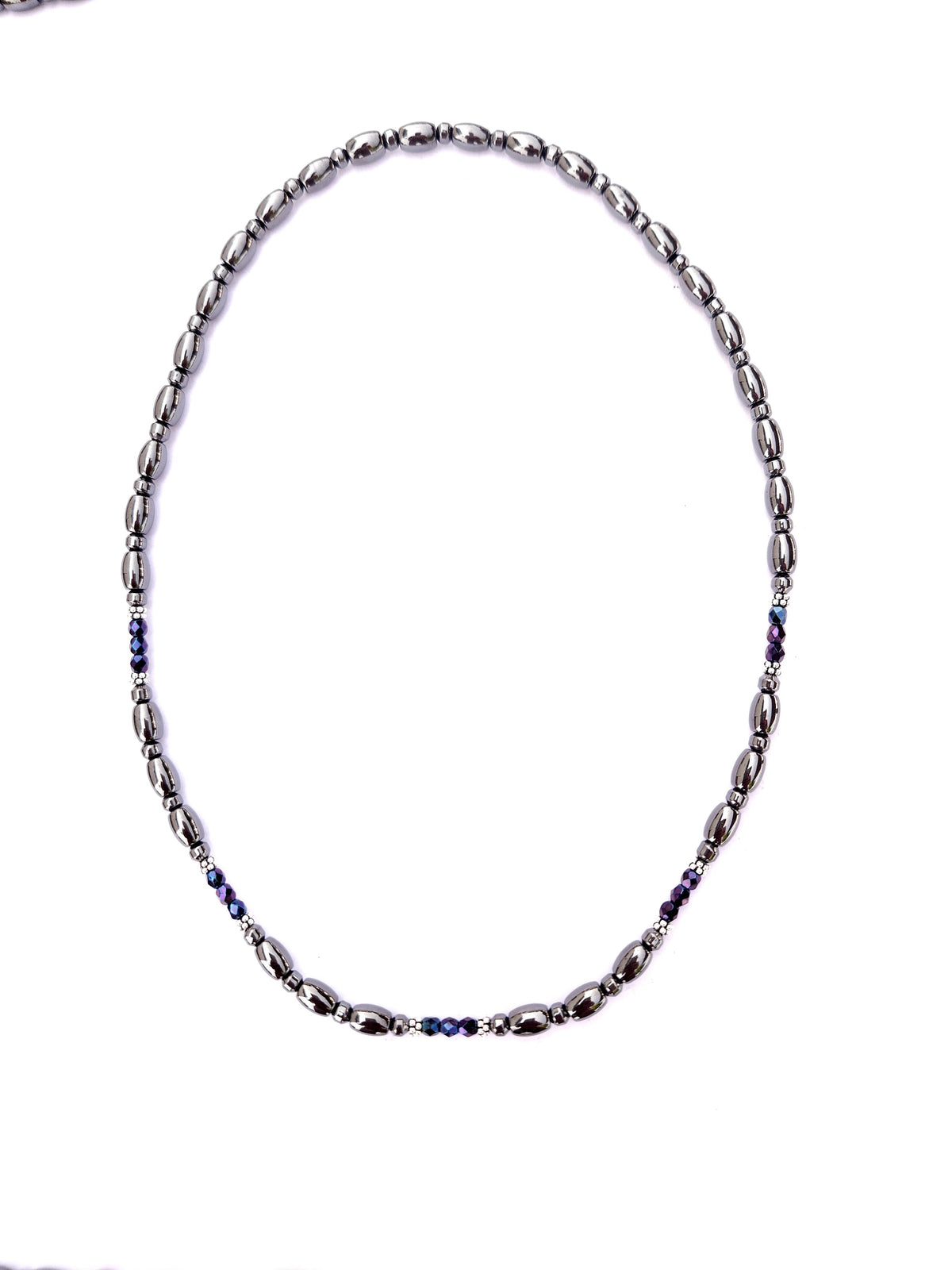 Czech Crystal Magnetic Necklace with Sterling Silver