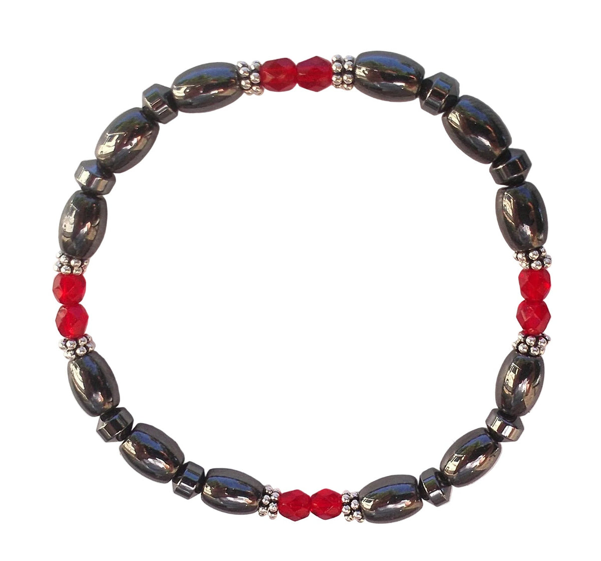 Czech Crystal Magnetic Bracelet with Sterling Silver