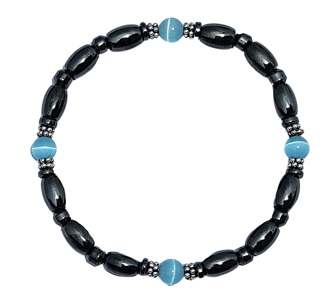 Cat's Eye Magnetic Bracelet with Sterling Silver