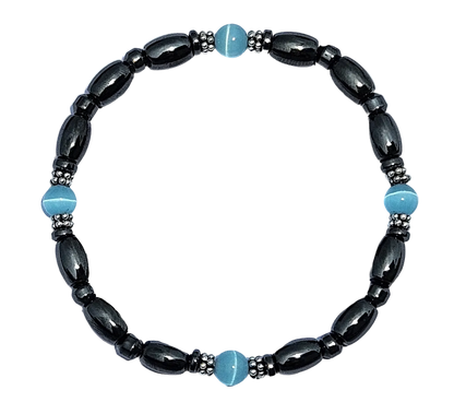 Cat's Eye Magnetic Bracelet with Sterling Silver