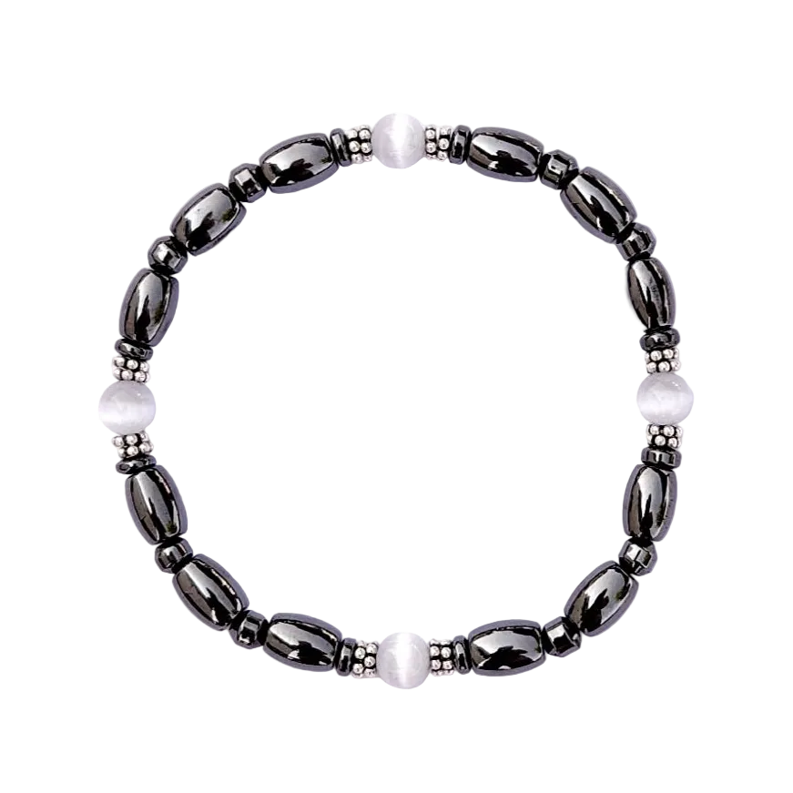 Cat's Eye Magnetic Bracelet with Sterling Silver