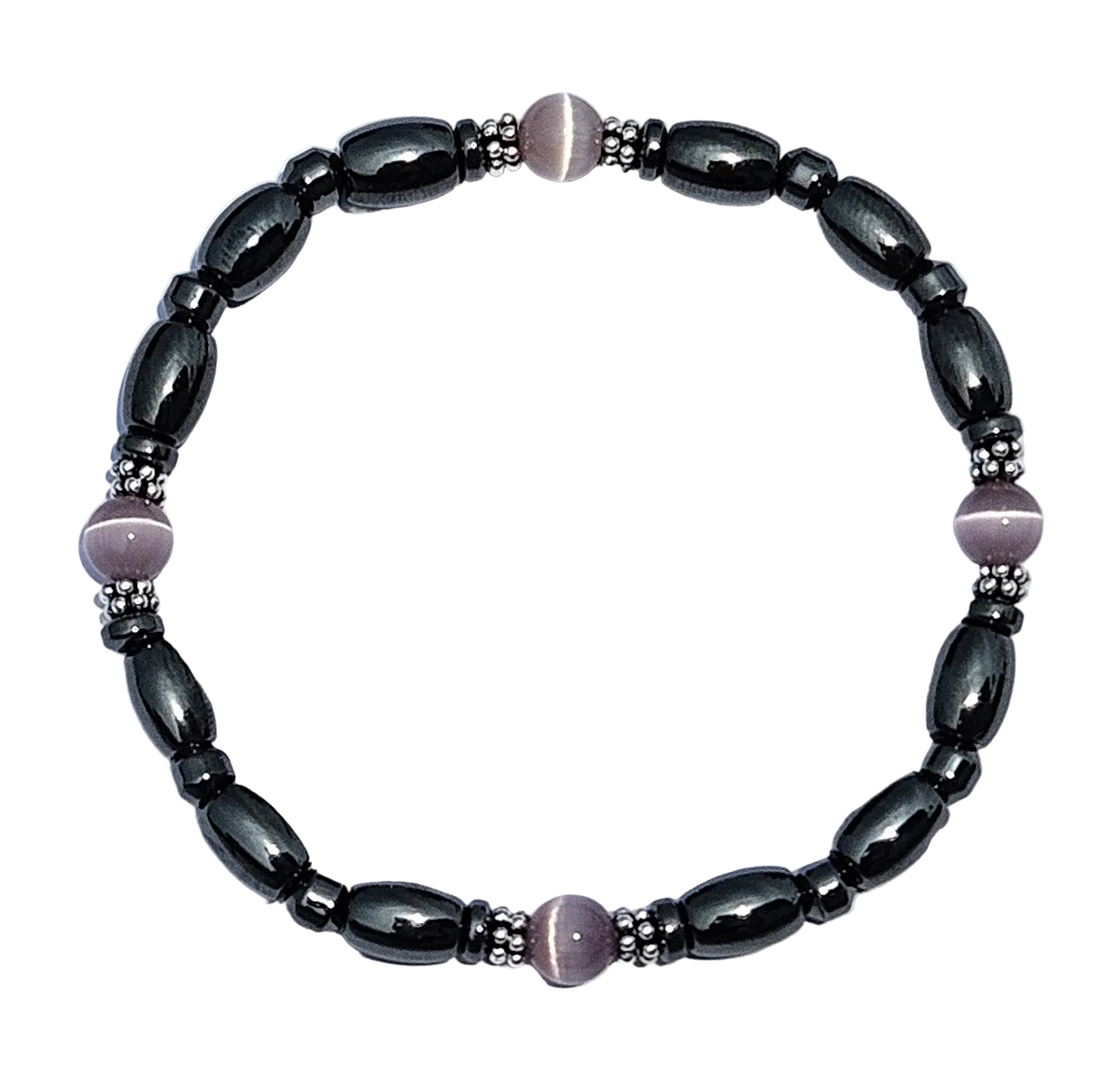 Cat's Eye Magnetic Bracelet with Sterling Silver