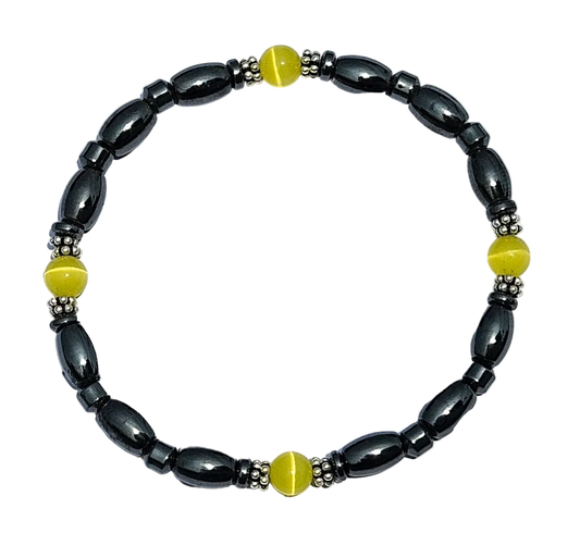 Cat's Eye Magnetic Bracelet with Sterling Silver