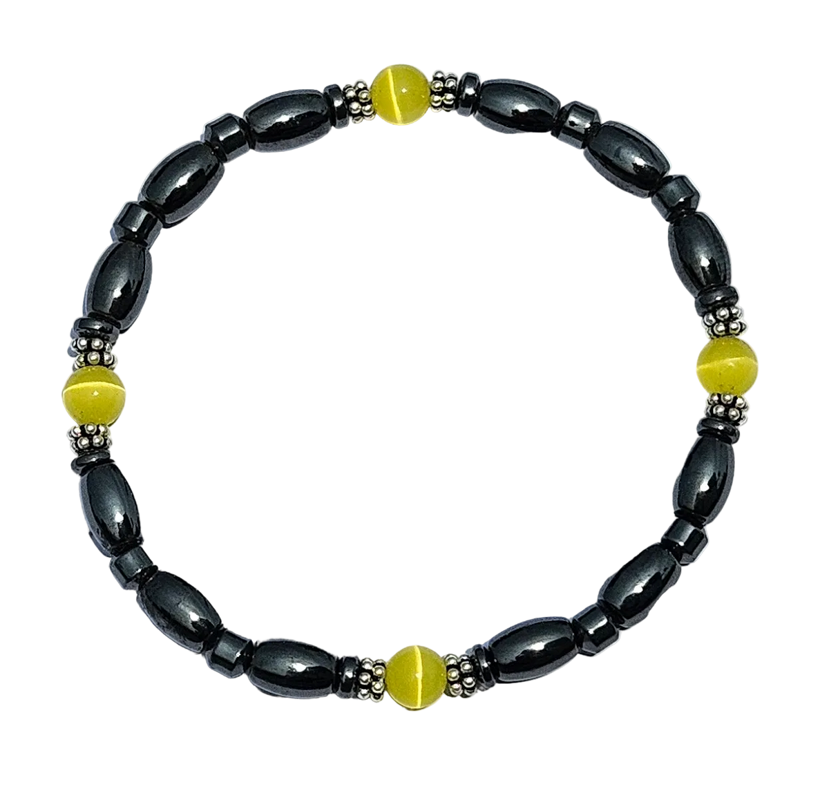 Cat's Eye Magnetic Bracelet with Sterling Silver