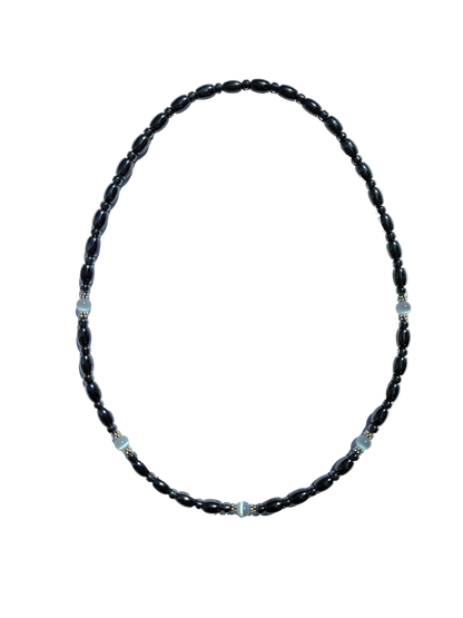 Cat's Eye Magnetic Necklace with Sterling Silver
