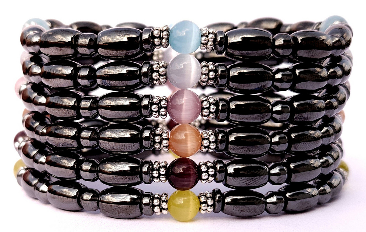 Cat's Eye Magnetic Bracelet with Sterling Silver