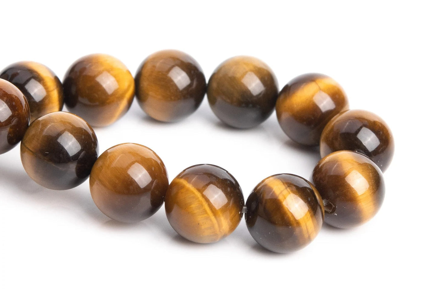 Round Tiger Eye Magnetic Bracelet with Sterling Silver