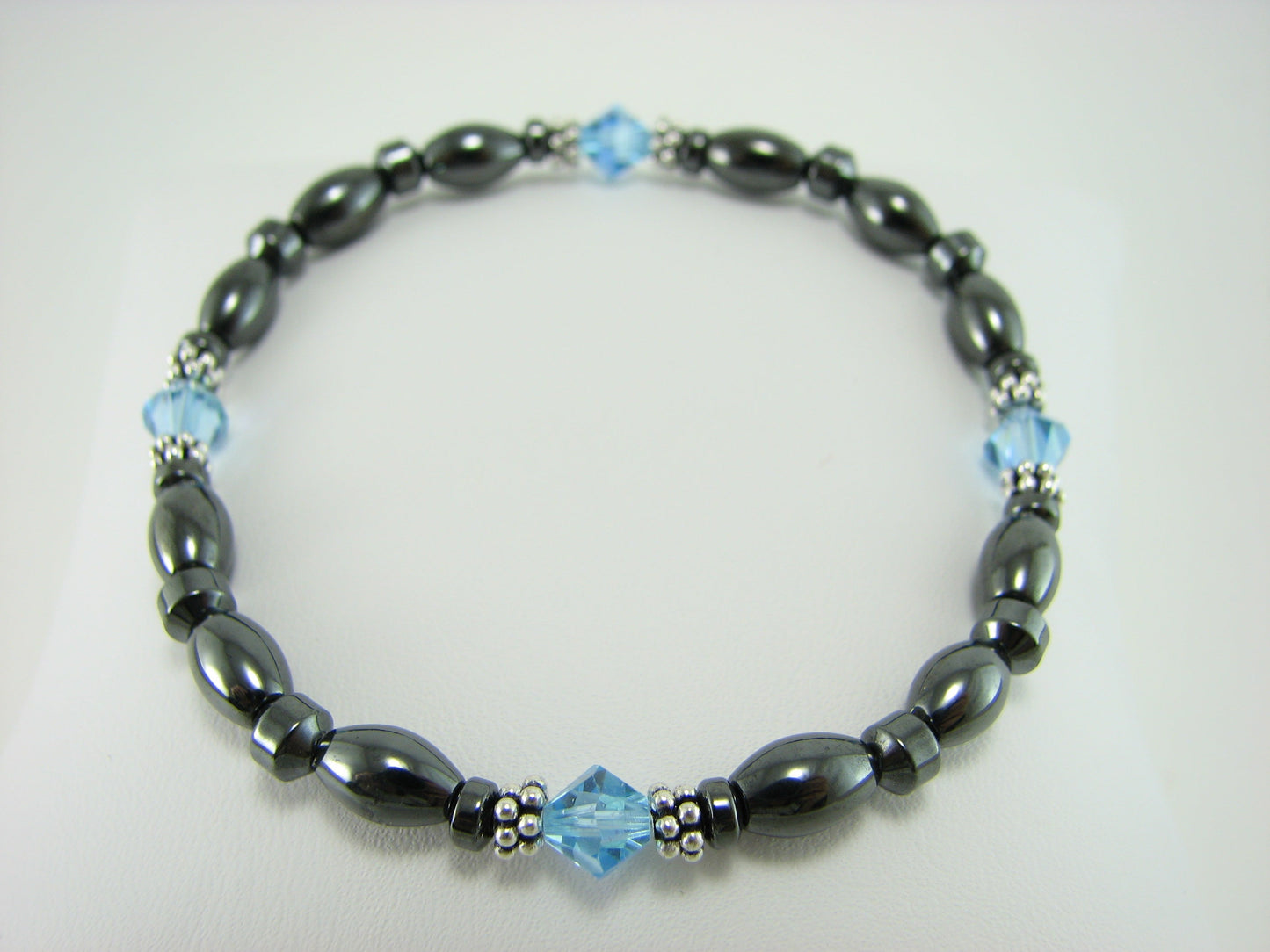 Swarovski Crystal Magnetic Bracelet with Sterling Silver