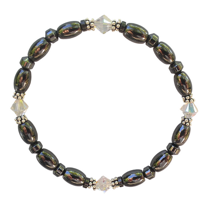Swarovski Crystal Magnetic Bracelet with Sterling Silver