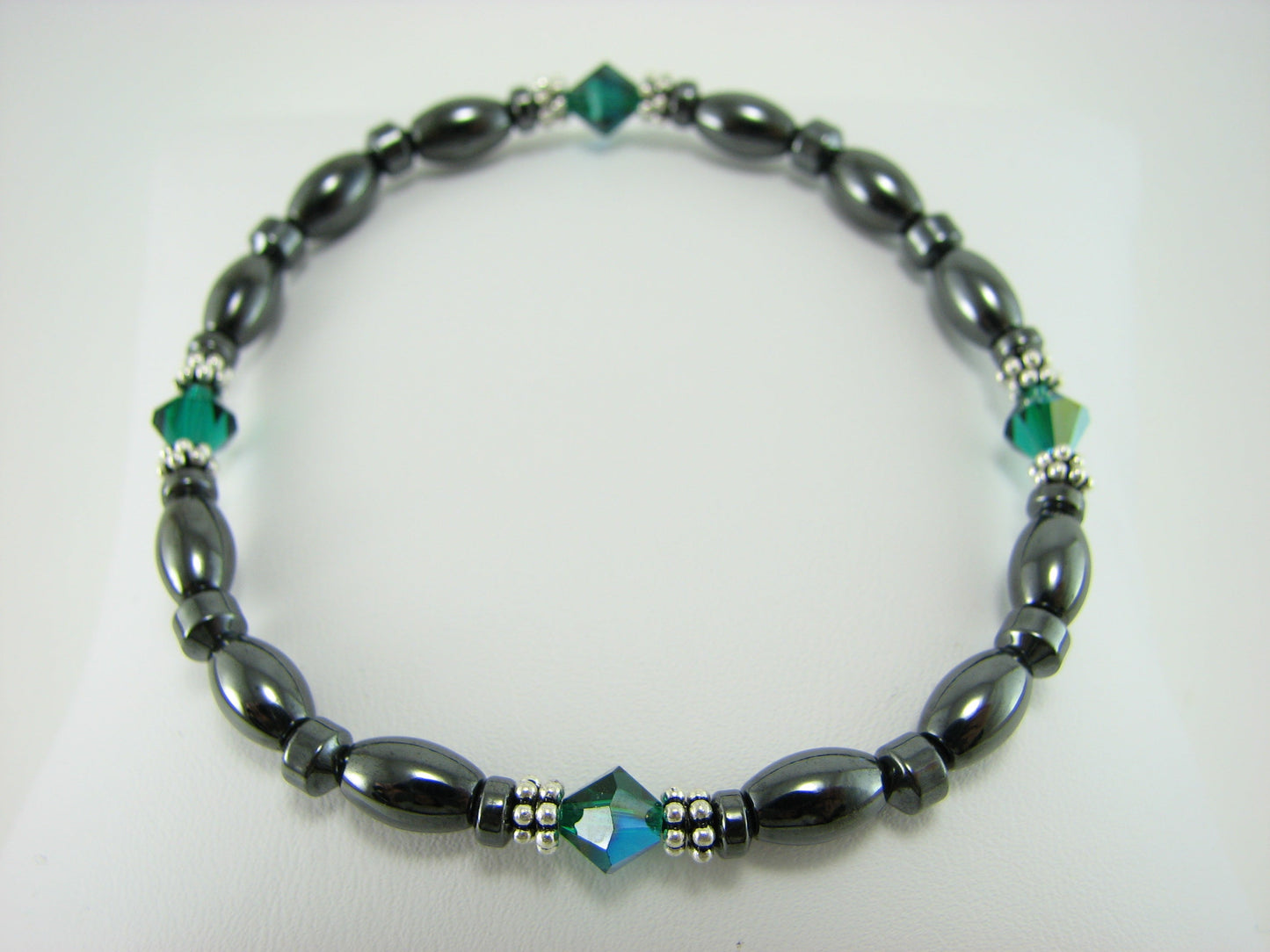 Swarovski Crystal Magnetic Bracelet with Sterling Silver