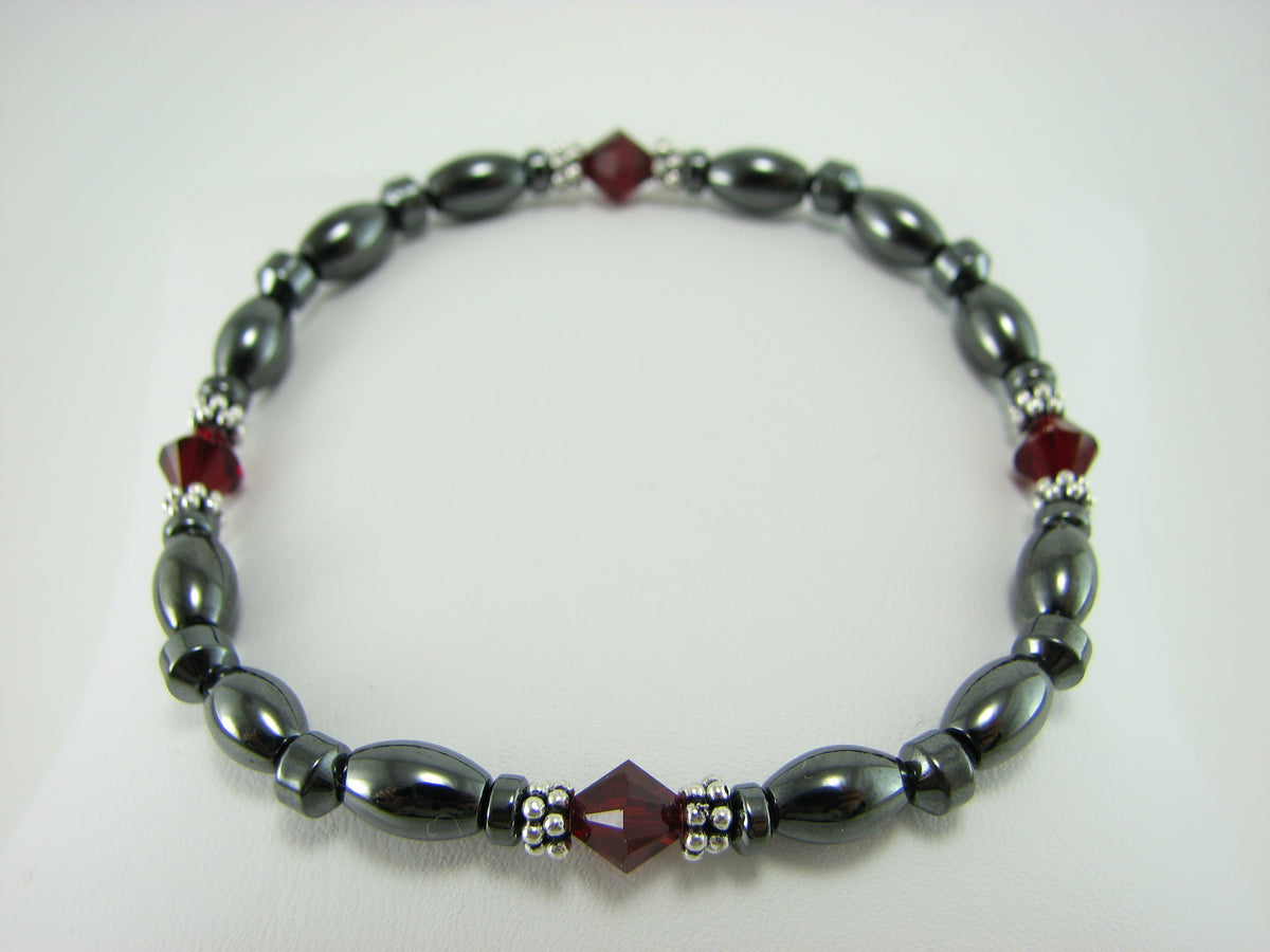 Swarovski Crystal Magnetic Bracelet with Sterling Silver