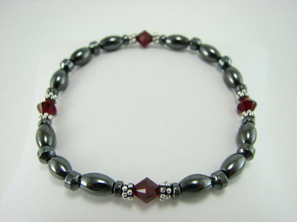 Swarovski Crystal Magnetic Bracelet with Sterling Silver