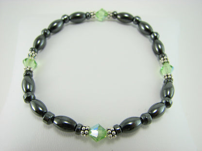 Swarovski Crystal Magnetic Bracelet with Sterling Silver