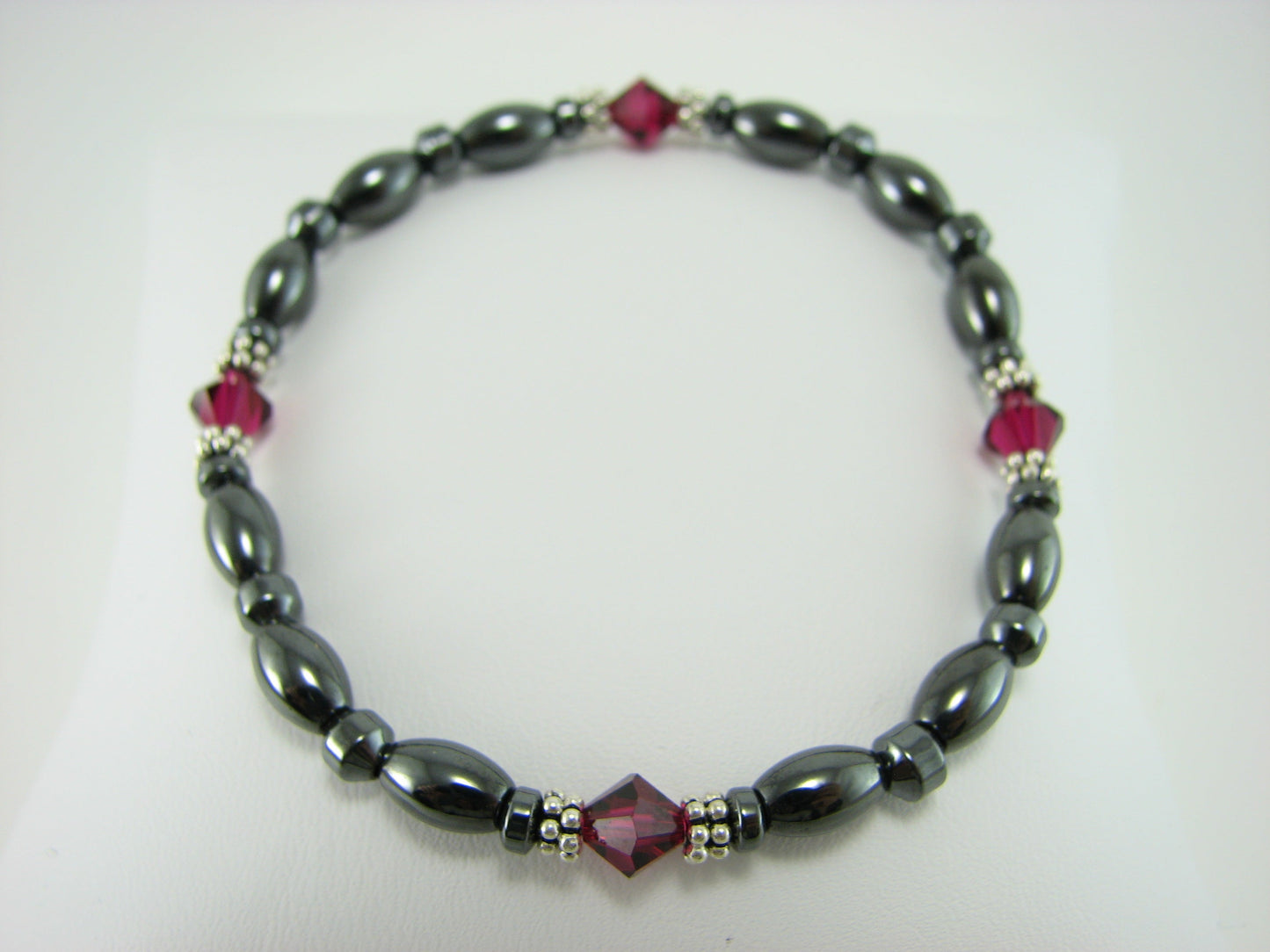 Swarovski Crystal Magnetic Bracelet with Sterling Silver