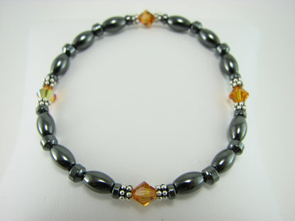 Swarovski Crystal Magnetic Bracelet with Sterling Silver