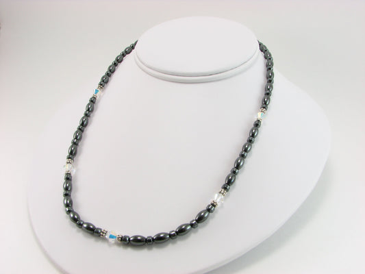 Swarovski Crystal Magnetic Necklace with Sterling Silver