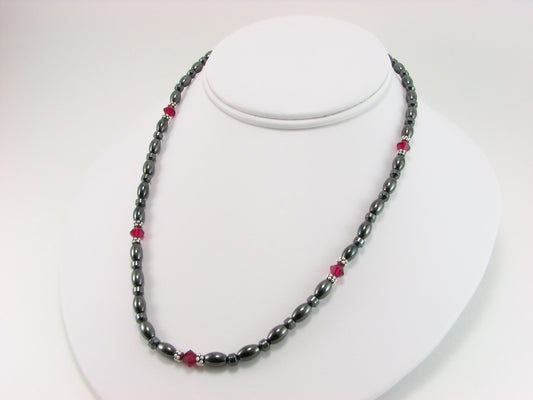 Swarovski Crystal Magnetic Necklace with Sterling Silver