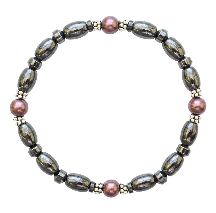 Swarovski Pearl Magnetic Bracelet with Sterling Silver