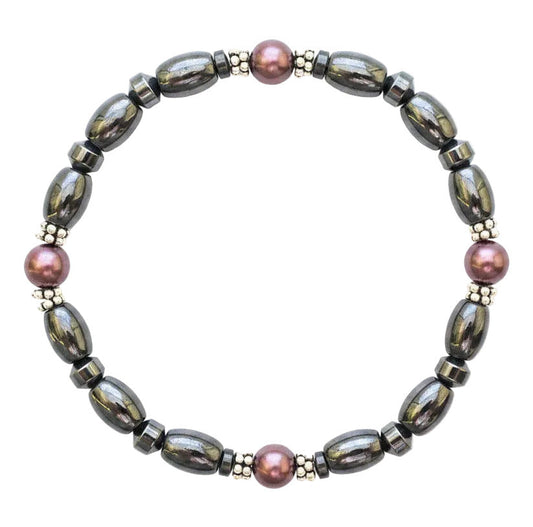 Swarovski Pearl Magnetic Bracelet with Sterling Silver