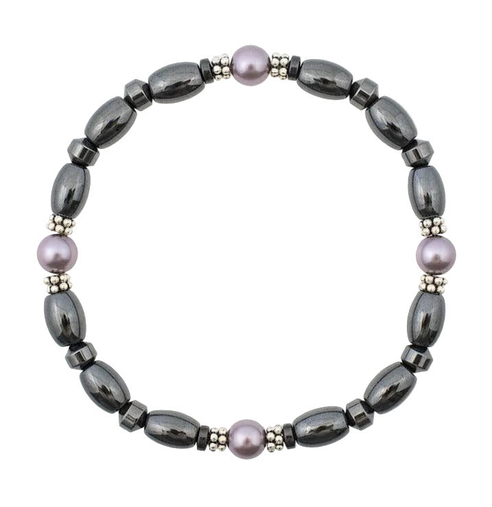 Swarovski Pearl Magnetic Bracelet with Sterling Silver