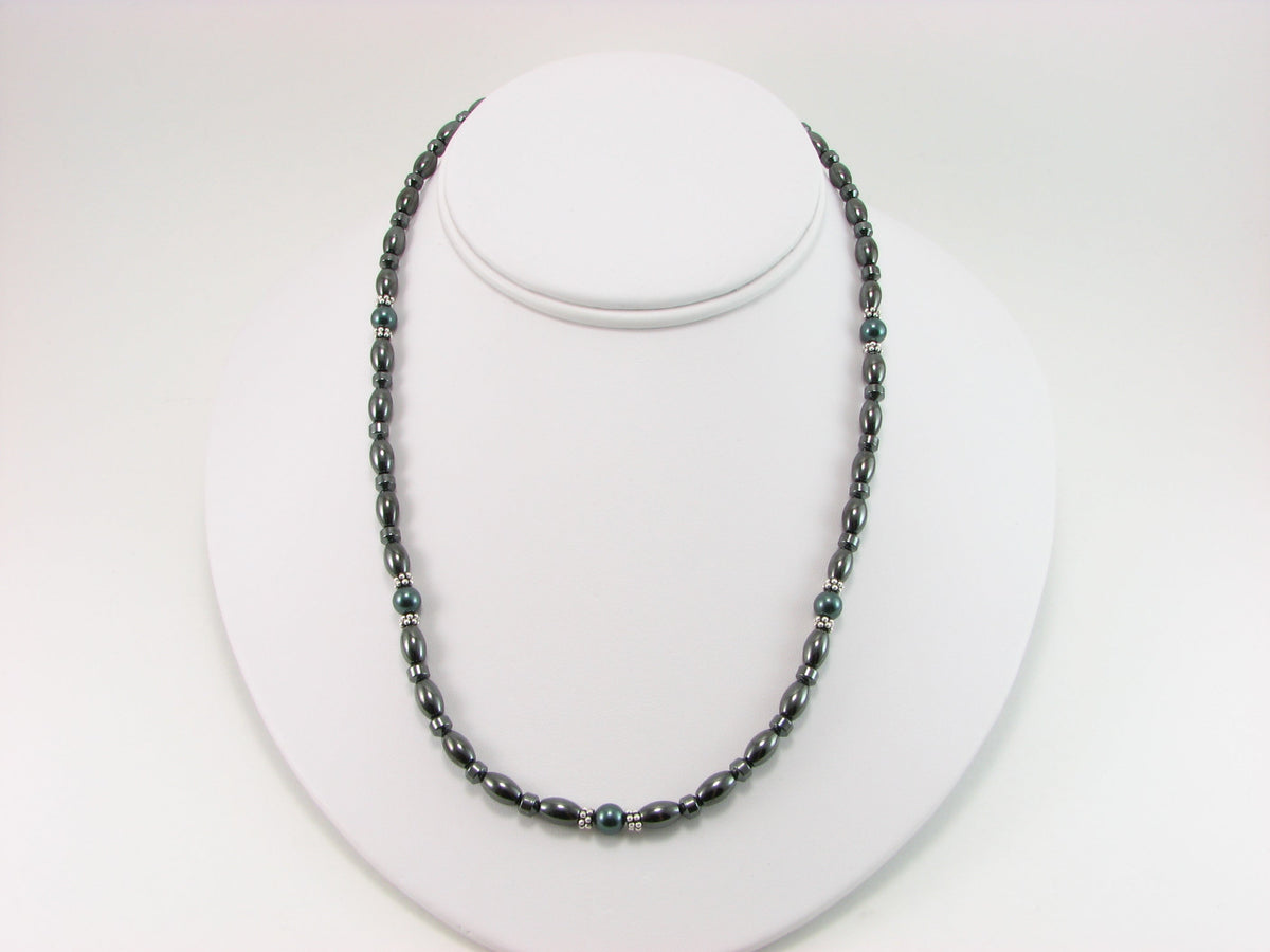 Swarovski Pearl Magnetic Necklace with Sterling Silver