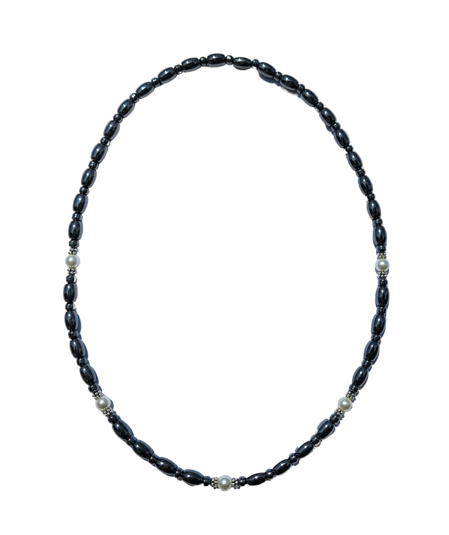 Swarovski Pearl Magnetic Necklace with Sterling Silver