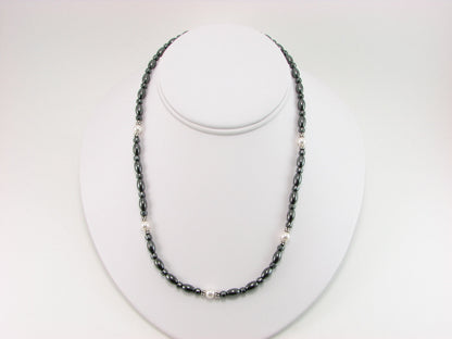 Swarovski Pearl Magnetic Necklace with Sterling Silver